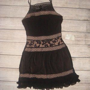 Adelyn Rae Black and Cream Dress